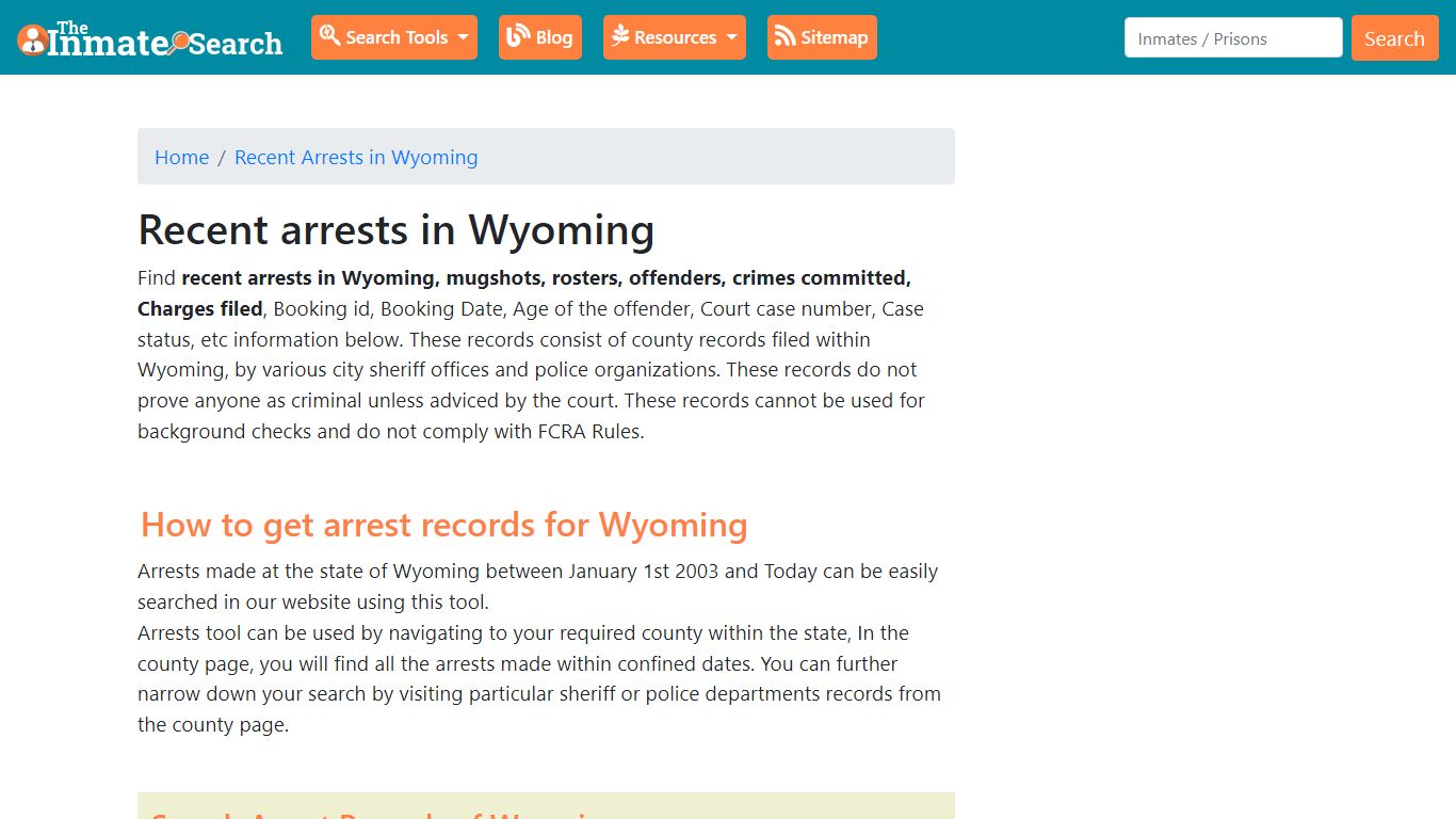Recent Arrests in Wyoming | Mugshots, Rosters, Inmates, Crimes